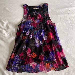 Hazel S floral beaded top
